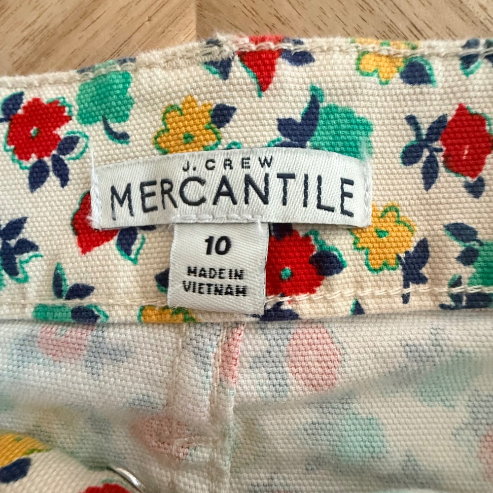 Cottagecore Boho Twee J.Crew Floral Button Front Denim Mini Skirt Size 10 - Picture 3 of 5